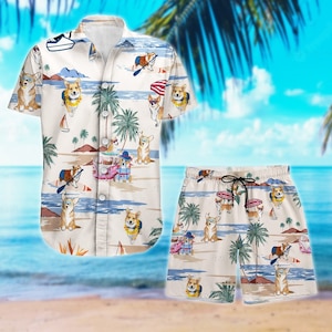 Corgi Button Shirt/Man Shorts, Corgi Button Shirts For Men, Corgi Mom Shirt, Corgi Button Up Shirt, Bachelorette Party, Hawaiian Shirt Dog