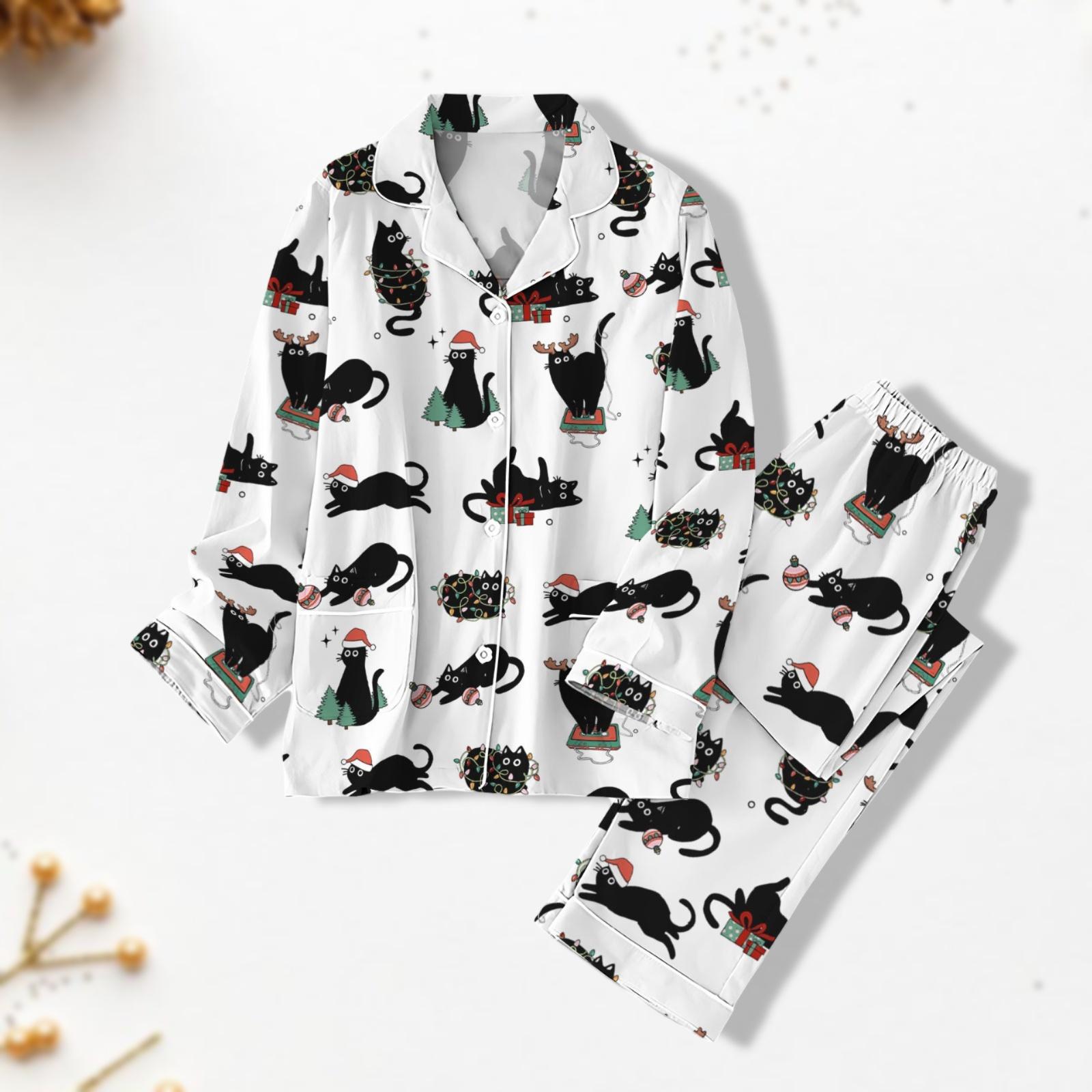 Black Cat Pajamas Etsy Canada
