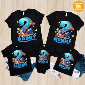 Finding Nemo Birthday Shirt, Personalized Finding Nemo Birthday Family Matching Shirt, Birthday Boy Shirt, Nemo Birthday Boy Shirt
