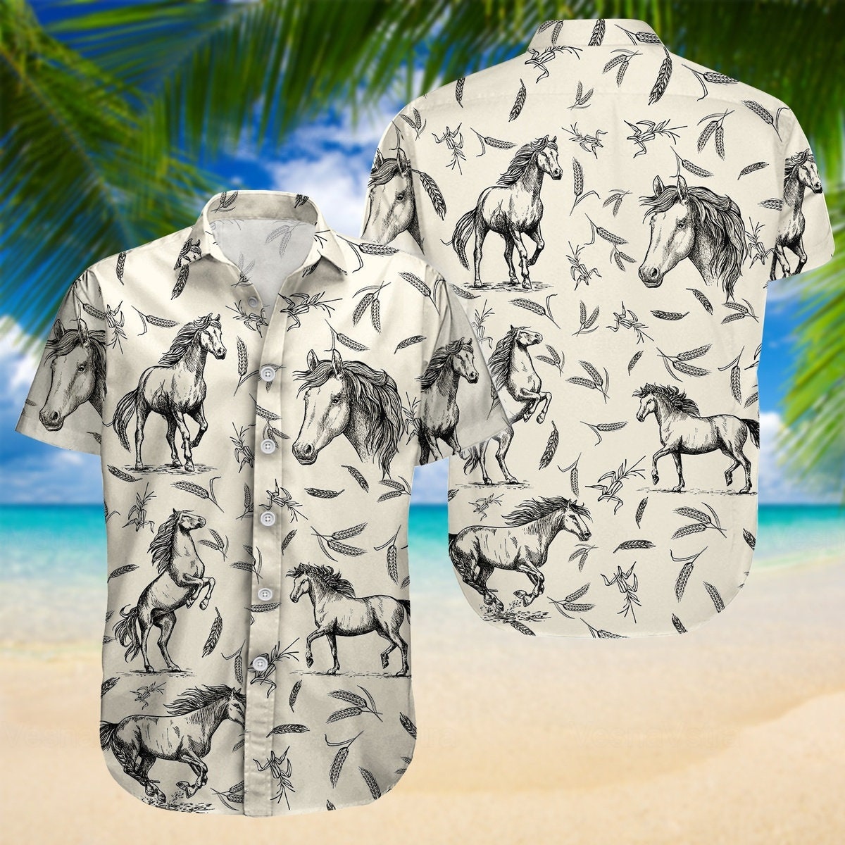 Horse Hawaiian Shirt, Horse Shirt, Horse Button Shirt, Horse Shirt For Men, Button Up Shirt