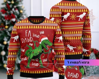 Dinosaur Sweater, Christmas Singing Dinosaur Sweater, Dinosaur Sweater Men, Dinosaur Sweater, Ugly Christmas Sweater Funny