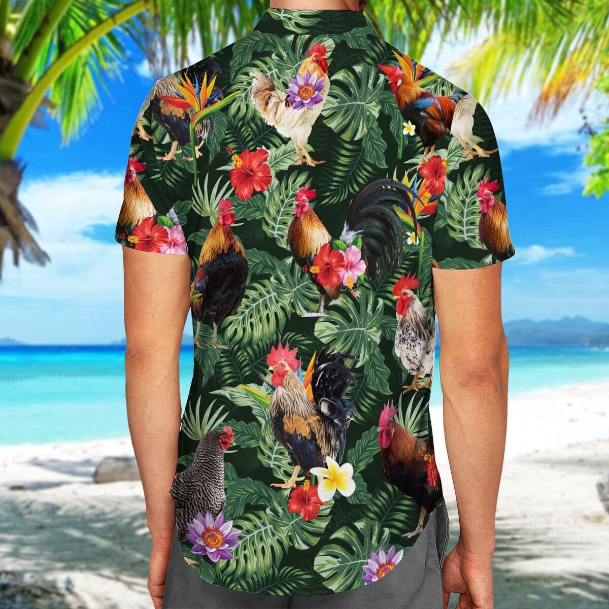 Discover Camisa Hawaiana Rooster, Rooster Hawaiian Shirt, Camisa Gallo, Farm Life Shirt, Summer Beach Shirt Unisex