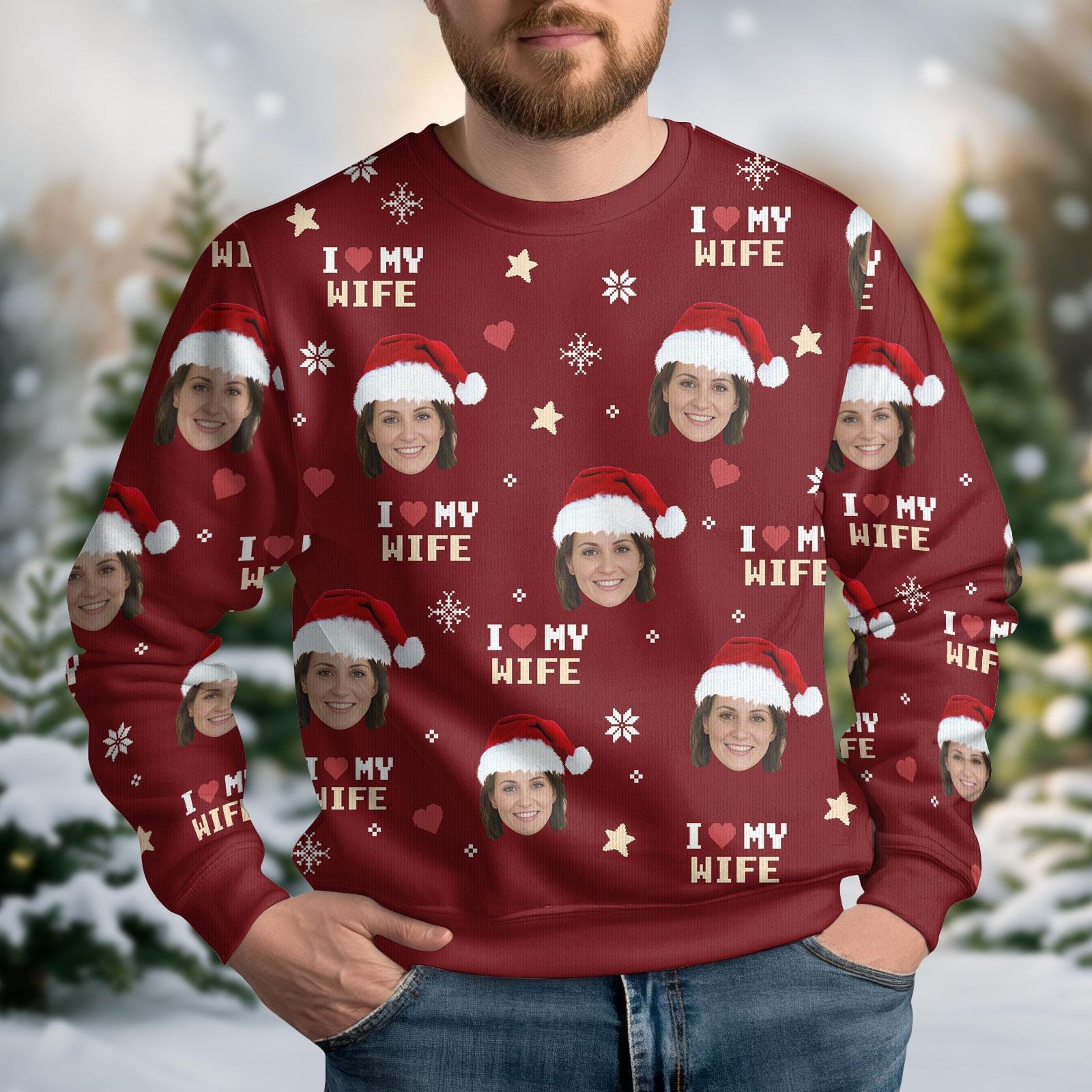 Pull De Noël Moche Personnalisable Avec Ta Photo – Sweat Drôle Pour Hommes, Femmes, Couples | Design Festif Et Confortable - 2