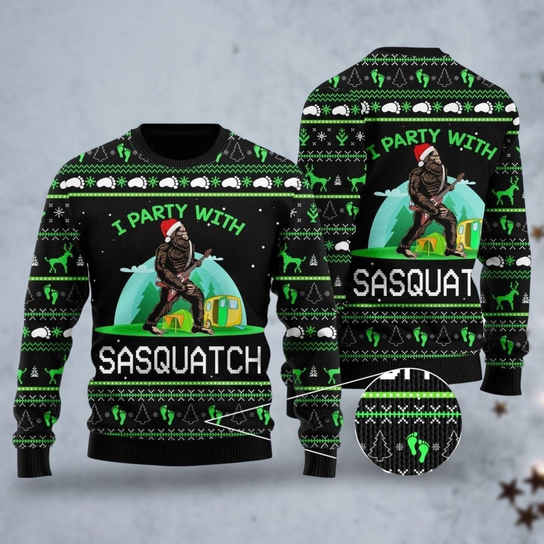 Sasquatch christmas sweater
