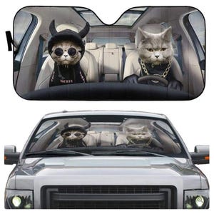 Chartreux Katzen-Sonnenschutz, Katzenauto-Sonnenschutz, Haustier-Auto-Sonnenschutz, Halloween-Dekor-Auto-Sonnenschutz, Süßes oder Saures