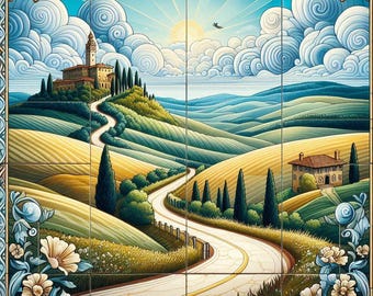 Tuscany tile trivet / coaster / table art