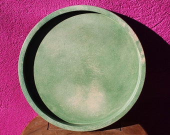 Round Catch-all Tray~ 12" Concrete Tray~ Concrete Tray ~ Display Center Piece