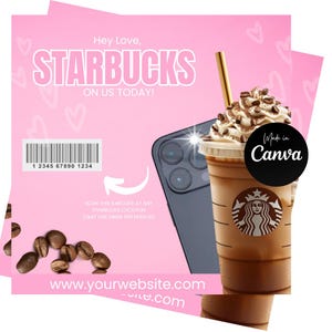 Starbucks Flyer, Client Appreciation Flyer, Giveaway FlYER, Hair Flyer, Beauty Flyer, Makeup Flyer