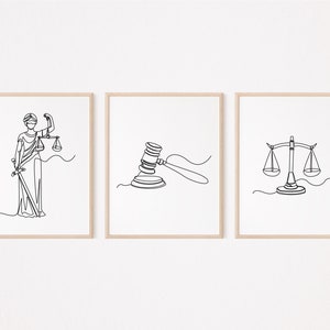 3 Lawyer Office Poster/Attorney Wall Art/Printable/Wall Decor/Print/Law Students Gifts/Law School Graduation/Justice Scale/Present/L184