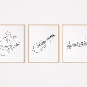 3 Female Guitarist Wall Art/Guitar Posters/Musician Wall Decor/Gift for Women Her/Teacher Printable/Music Room Print/Musical Instrument/L204