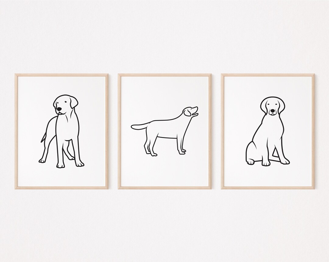 3 Labrador Retriever Wall Art/dog Wall Print/posters/pets Printable/dog