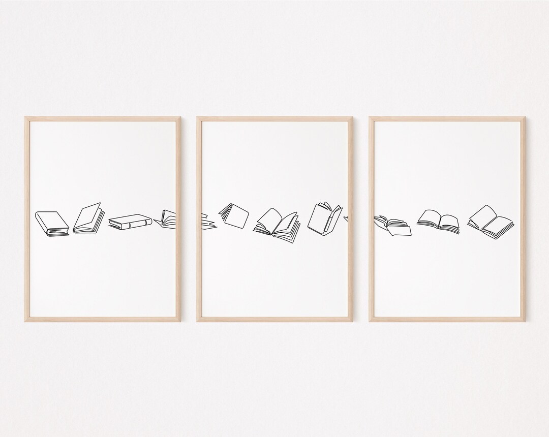 3 Book Wall Art/reading Corner Posters/bookish Library Wall - Etsy Canada