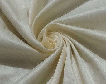 Tela de seda sintética Dupioni color marfil: Material para vestidos de novia, 44" de ancho