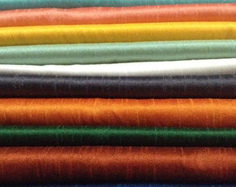 Handloom Rohseide Dupionseide Stoff - 48 Farben, Brautkleider Stoff