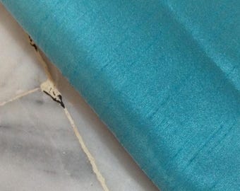 Teal Handloom Faux Silk Dupioni Fabric: Bridal Dresses, Wedding Gowns