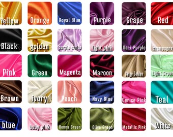 Luxury Polyester Silk Satin Charmeuse Fabric: Bridal Gown Material, 30 Colors