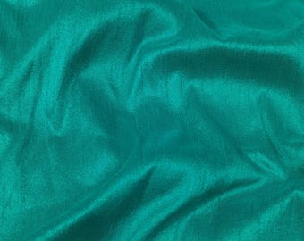 Calcite Green Faux Silk Dupioni Fabric: Bridal Gown Material, 44" Wide