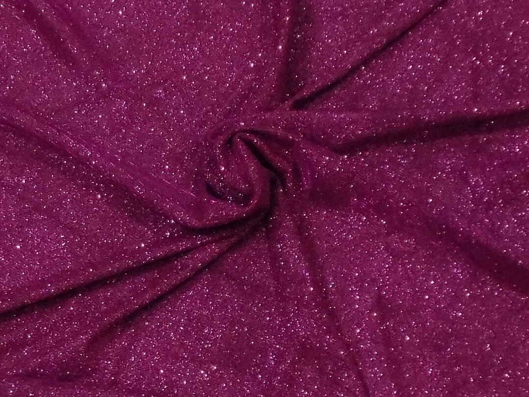 Hot Pink Shimmer Fabric Stretch Luxury Glitter Fabric for Wedding Gown