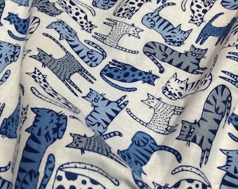 Colorful Cotton Cat Print Fabric – Craft, Quilting & Apparel Material