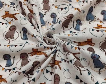 Colorful Jungle Animal Print Cotton Fabric – Dressmaking & Home Décor