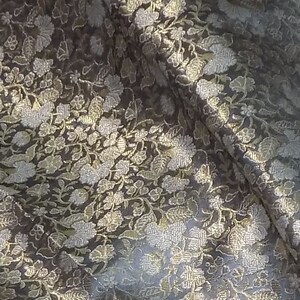 Floral Brocade Fabric: Indian Gown & Bridal Dress Material