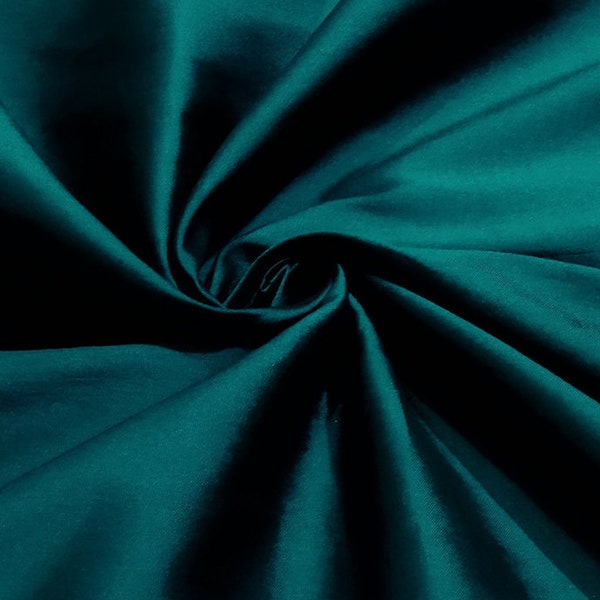 Dark Green Silk Taffeta Fabric,  Plain Taffeta Fabric,  Poly Taffeta Fabric, Gown Fabric For Bridal Dresses Sold By The Yards