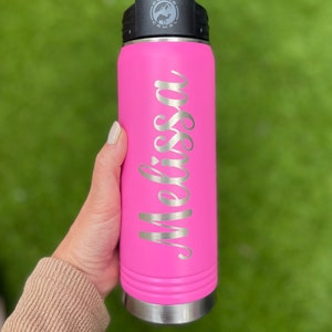 Personalized Water Bottle With Straw Custom Water Bottle Laser Engraved Water Bottle For Kids Bridesmaid Gift For Friend Back To School Gift