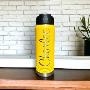 Garrafa de água personalizada com canudo, garrafa de água personalizada para crianças, presente personalizado para amigos, presente personalizado para damas de honra