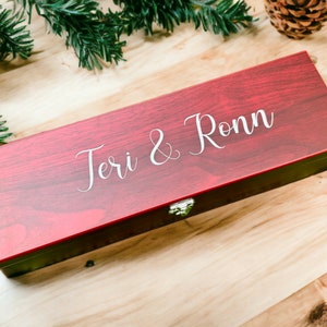 Engraved Wine Box Wine Box With Accessories Wedding Gift for Couples Wine Gift Box Custom Wine Box Personalized Wine Box Anniversary Gift