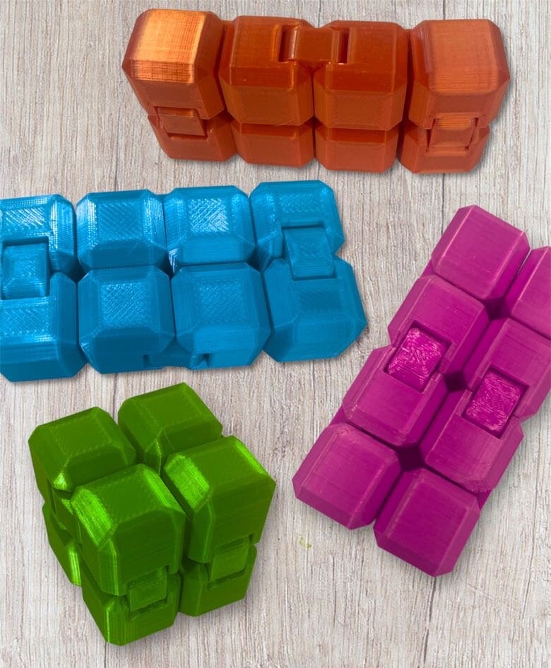 Fidget Toy Infinity Cube 3d Printed for Adhd or Stress Play Etsy