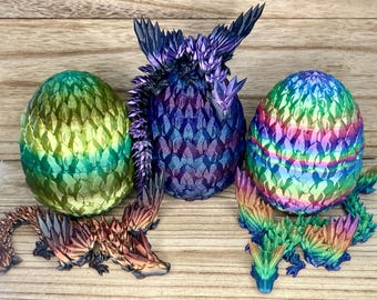 3D Printed Mystery Dragon and Egg Set