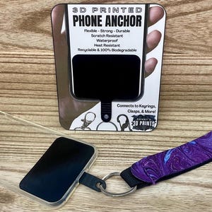Mobiele telefoonconnectorkaart voor gebruik met telefoonriem, telefoonketting, nek- of polskoord, flexibel en duurzaam, zal niet breken GEGARANDEERD