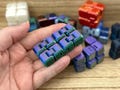 3D Printed Fidget Mini Infinity Cube, Custom Color Iridescent Dual or Tri-Color