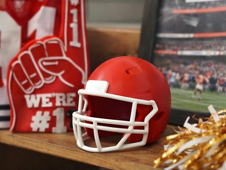 Mini casco de fútbol de color personalizado, decoración DIY con espíritu de equipo imagen 2