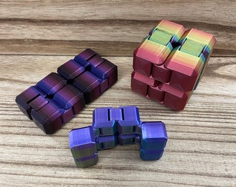 3D Printed Infinity Cube 3-Pack | Articulated Fidget Toy Assortment