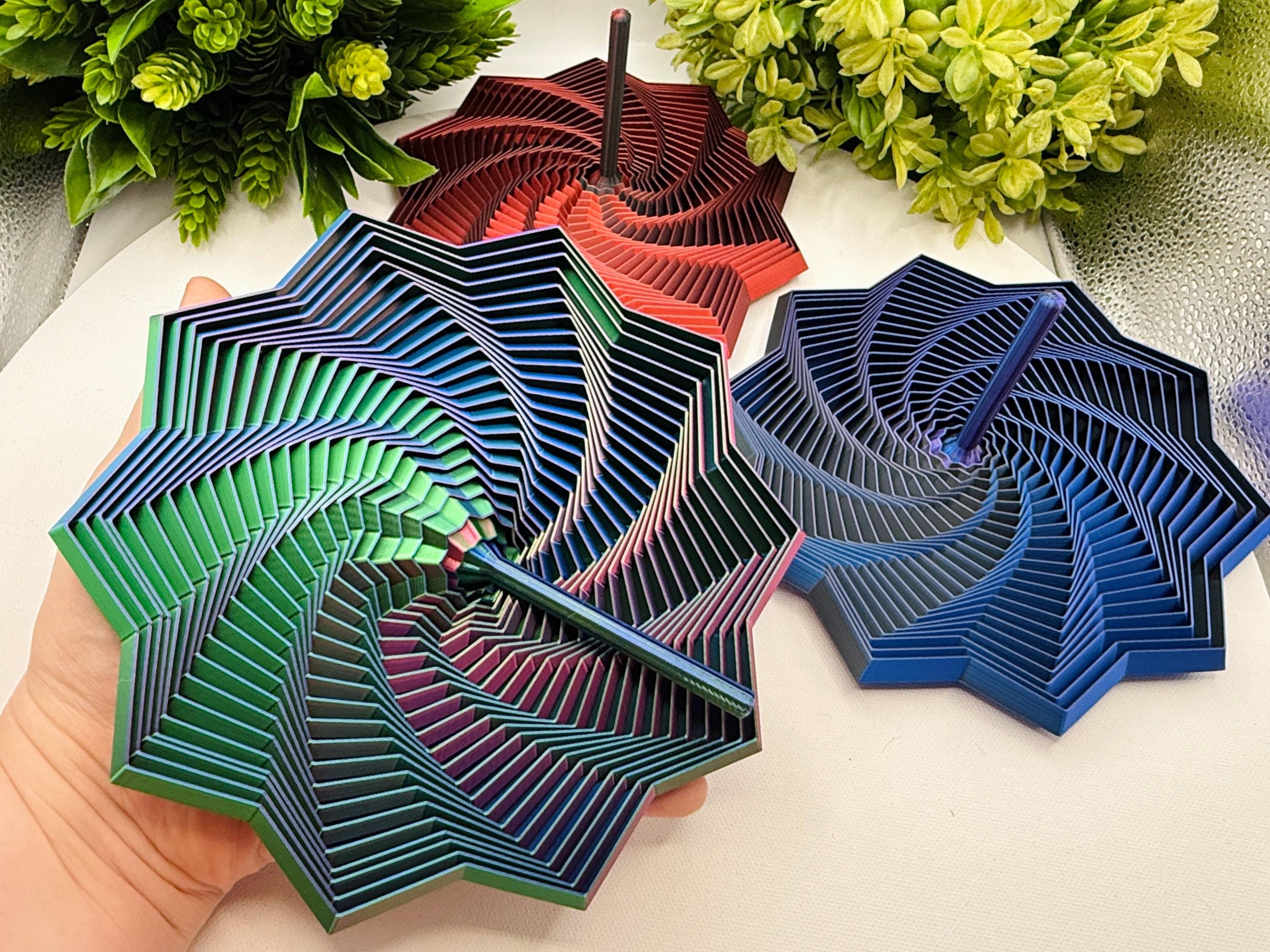 Expanding Star Fidget With Handle, Custom Colors, 3D Printed - Etsy