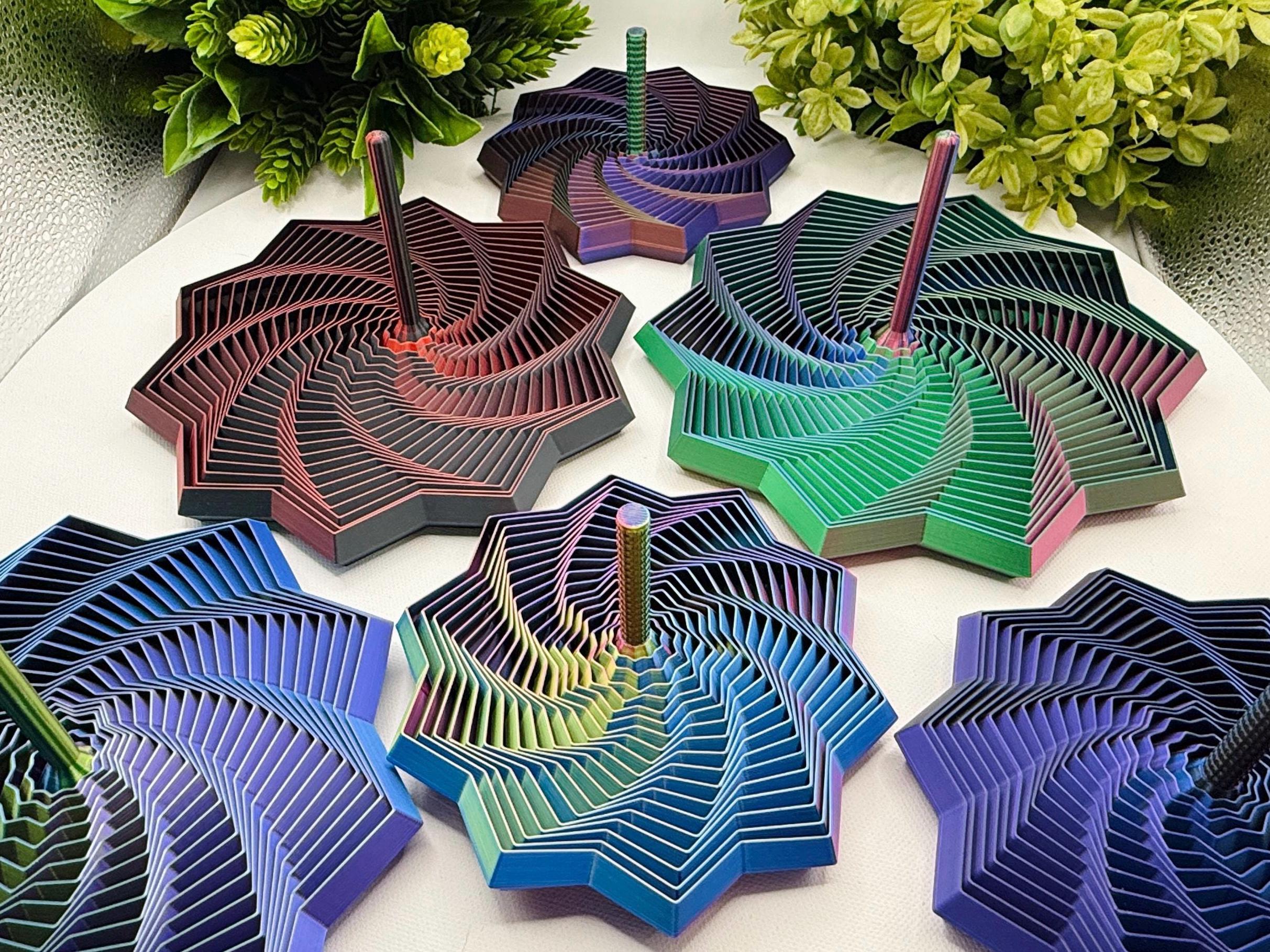 Expanding Star Fidget With Handle, Custom Colors, 3D Printed - Etsy