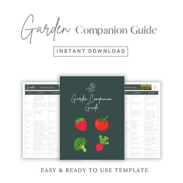 Companion Planting Guide, Garden Planning Chart, Garden Planner, Plant Planner, Garden Journal, Plants Records, Companion Plants