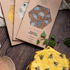 Handmade Beeswax Food Wraps: Eco-Friendly Reusable Cotton - Assorted Prints