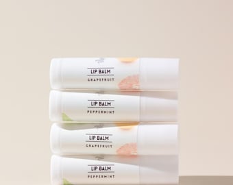 Beeswax Tallow Lip Balm Trio: Organic Lip Care for Dry Lips