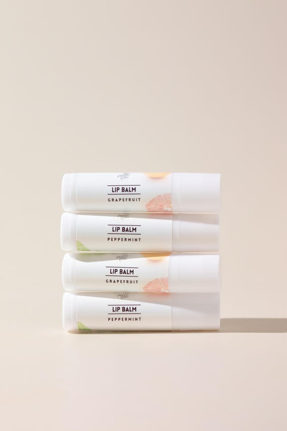 Beeswax Tallow Lip Balm Trio: Organic Lip Care for Dry Lips
