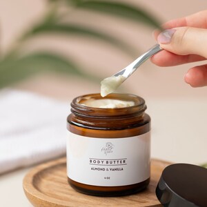 Natürliche Talg Körperbutter | Mandel & Vanille | Grasgefüttert | Feuchtigkeitscreme für empfindliche Haut | Talgcreme | Ekzem Relief | Bio-Hautpflege