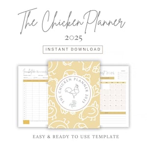 Chicken Planner 2025 - Chicken Calendar - Chicken Incubation Tracker - Chicken Profits - Chicken Records