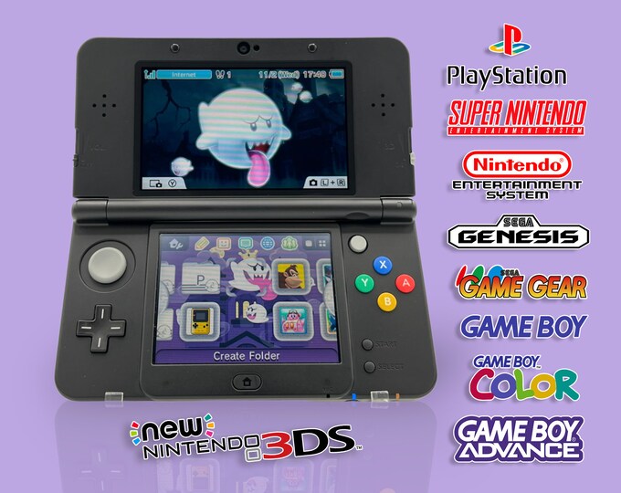 New Nintendo 3DS Fully Loaded super Mario Black Edition Etsy