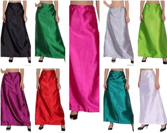 Saree Silk Petticoat for Women, Saree Silhouette, Petticoat, Skirts for Women, ShapeWear Dress for Saree, Sarees shapewear Petticoat.