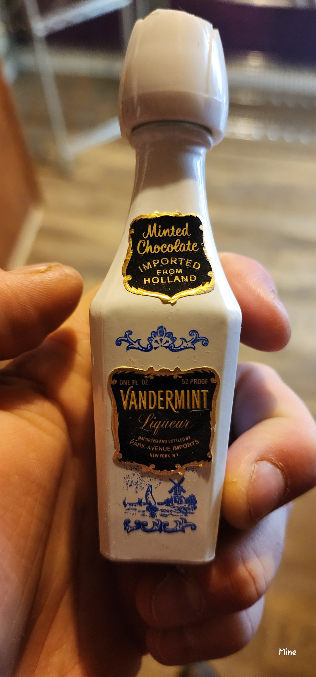 Vandermint Minted Chocolate Liqueur Empty Bottle Etsy