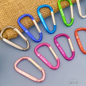 5/10/15PCS Carabiner Keychain,Custom Name Keychain,Personalized Carabiner Clips,Groomsmen Gifts,Gift for Adventurers,Engraved Carabiner Clip