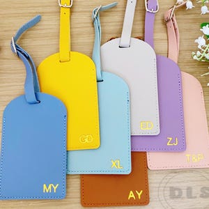 Custom Name Luggage Tag, Personalized Leather Luggage Tag, Monogram Luggage Tag, Wedding Party Favors, Travel Gifts, Bachelorette Party Gift