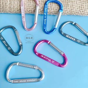 Personalised Carabiner keyring,Outdoor portable hanging D-type buckle,groomsman gift,Carabiner Clip Clasp,Custom Engraved Carabiner Keychain