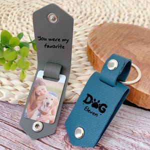 Pet Leather Keychain, Pet Memorial Gift, Gift For Dog LoverCustom Pet Photo Keychain, Personalized pet photo keychain, Pet Portrait Keychain